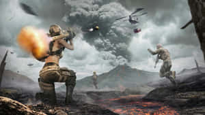 Two Warriors Stand Ready To Face Off In A Legendary Battle Wallpaper