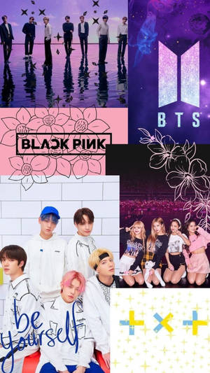 Txt With Bts And Blackpink Wallpaper