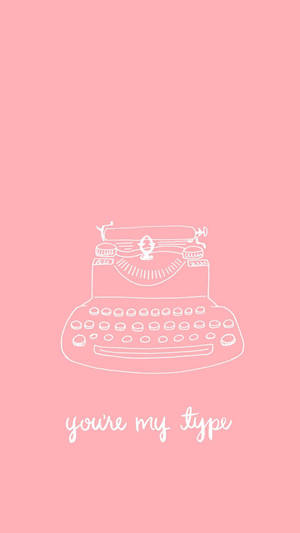 Typewriter Plain Pink Wallpaper