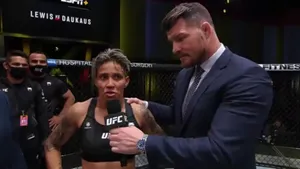 U F C Fighter Post Fight Interview Wallpaper