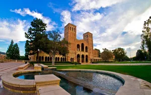 Ucla Royce Hall Fountain Wallpaper