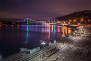 Ukraine Dnieper River Bridge Wallpaper