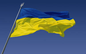 Ukraine Flag On Flagpole Wallpaper