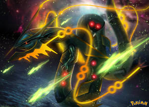 Pokemon Mega Rayquaza , Shiny Mega Rayquaza HD wallpaper