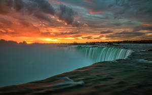 Ultra Hd Niagara Falls During Sunset Laptop Wallpaper