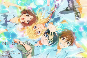 Ultra Hd Your Lie In April Main Characters Wallpaper