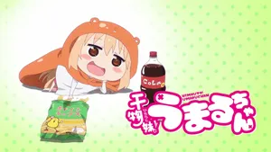 Umaru Doma Snacking On Junk Foods Wallpaper