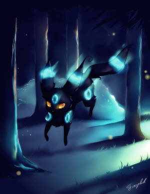 Umbreon In The Woods Wallpaper