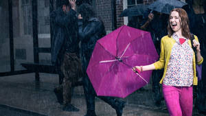 Unbreakable Kimmy Schmidt In Rainy Day Wallpaper