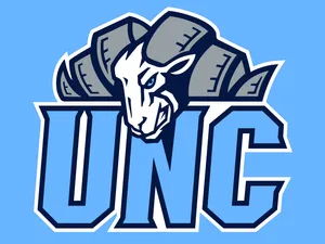 Unc Logo On A Blue Background Wallpaper