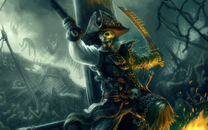 Undead Pirate In Battle Wallpaper