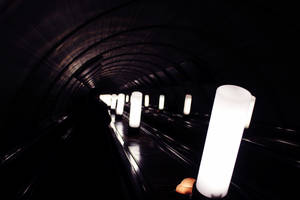 Underground Subway Light Wallpaper