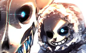 Undertale Close-up Sans And Papyrus Wallpaper