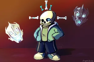 Undertale Sans And Bones Fan Art Wallpaper
