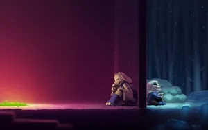 Undertale Sans And Toriel Fan Art Wallpaper