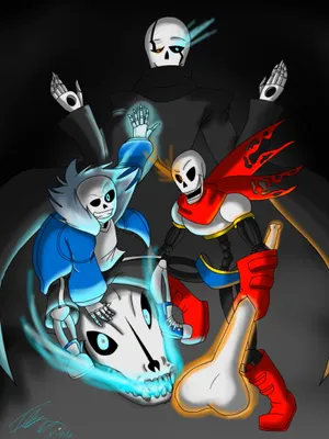 Undertale Sans Skeleton Family Wallpaper