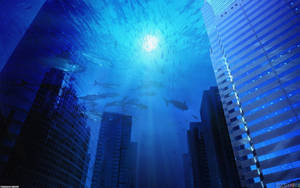 Underwater City Ocean Desktop Wallpaper