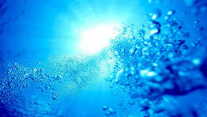 Underwater Light And Air Bubbles Wallpaper