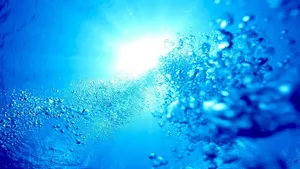 Underwater Light And Air Bubbles Wallpaper
