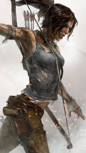 Unearth The Tomb Of New Adventures With Lara Croft On Your Iphone Wallpaper