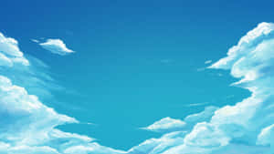 Unending Horizons Of A Royal Blue Anime Sky Wallpaper