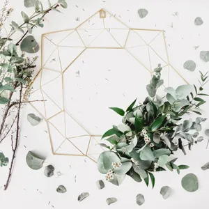 Unfinished Wall Decor Eucalyptus Wreath Wallpaper