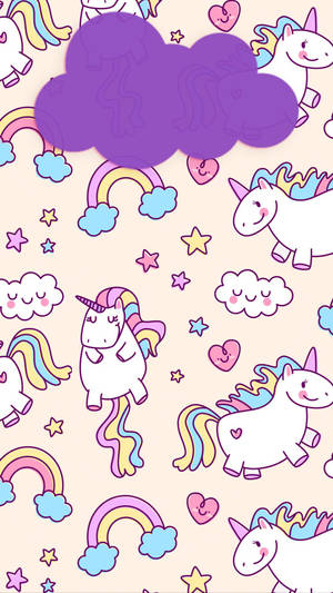Unicorn Girly Pattern Wallpaper