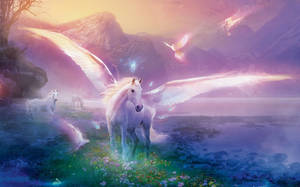 Unicorn Magical Wings Wallpaper