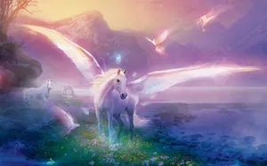 Unicorn Magical Wings Wallpaper