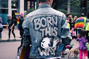 Unicorn On Denim Wallpaper