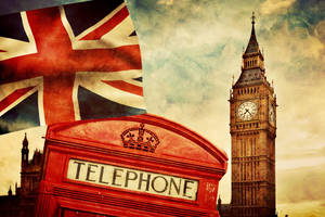United Kingdom Flag And Big Ben Wallpaper