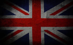 United Kingdom Flag On Uneven Wall Wallpaper