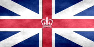 United Kingdom Flag With Crown Wallpaper