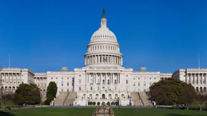 United States Capitol Blue Sky Wallpaper