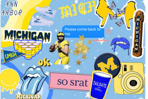 University Of Michigan-ann Arbor Aesthetic Collage Wallpaper