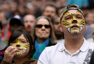 University Of Missouri Tigers Fans With Face Paint Wallpaper