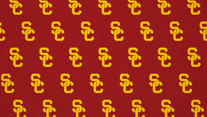 University Of Southern California Pattern Red Wallpaper