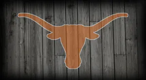 University Of Texas Logo On Wood Wallpaper