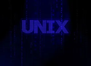 Unix Blue Digital Logo Wallpaper