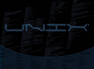 Unix Stylized Lettering Logo Wallpaper