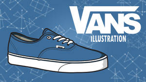 Unleash Your Style With Vans Off The Wall Blue Skateboarding Shoes Wallpaper