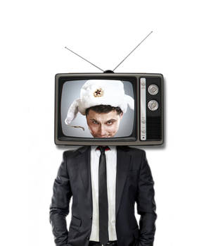 Unleashing The Unusual: Man With A Tv For A Head Wallpaper