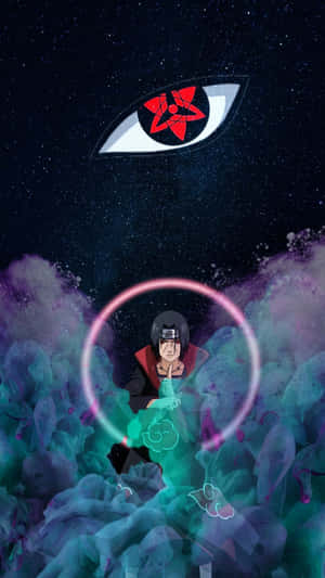 Unlock The Power Of Ninja-like Speed With The Uchiha Iphone. Wallpaper