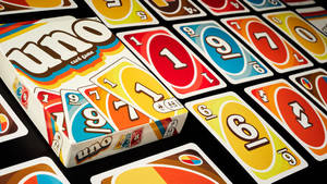 Uno Card Game Vintage Design Wallpaper