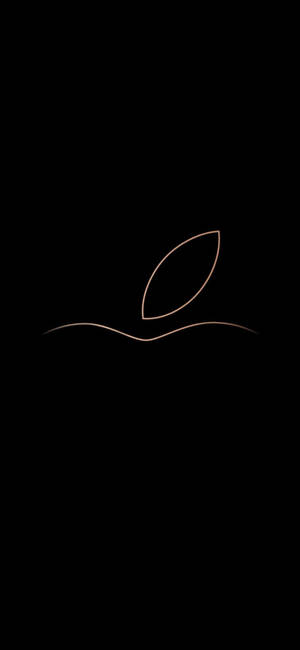 Up-close View Of An Apple Iphone Highlighting The Apple Logo And Leaf Feature. Wallpaper