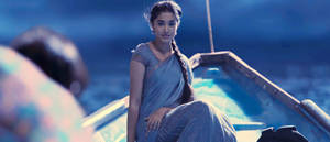 Uppena Sangeetha On Boat Scene Wallpaper