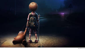 Upsetting Picture Of Alone Boy Wallpaper