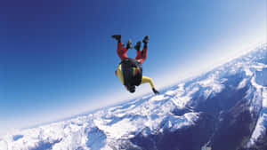 Upside Down Falling Tandem Skydiving Wallpaper