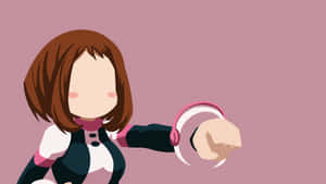 Uraraka Aesthetic Fist Bump Wallpaper