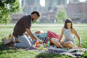 Urban Picnic Setup Wallpaper